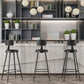 Modern Backrest Counter Stool Iron Cafe Bar Stool with Leather Cushion and Pedal Clearhalo 'Bar Furniture' 'Bar Stools' 'bar_stools' 'furn' 'furn_bar_stools' 'Furniture' 'furniture_bar_stools' 'Kitchen & Dining Furniture' 1200x1200_f4eb1a6b-9ba9-4506-9bdb-c53450f2e388