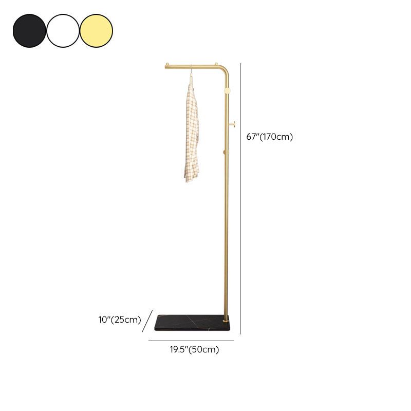 Rastrello per mantello contemporaneo a 3 ganci metallici per soggiorno per soggiorno