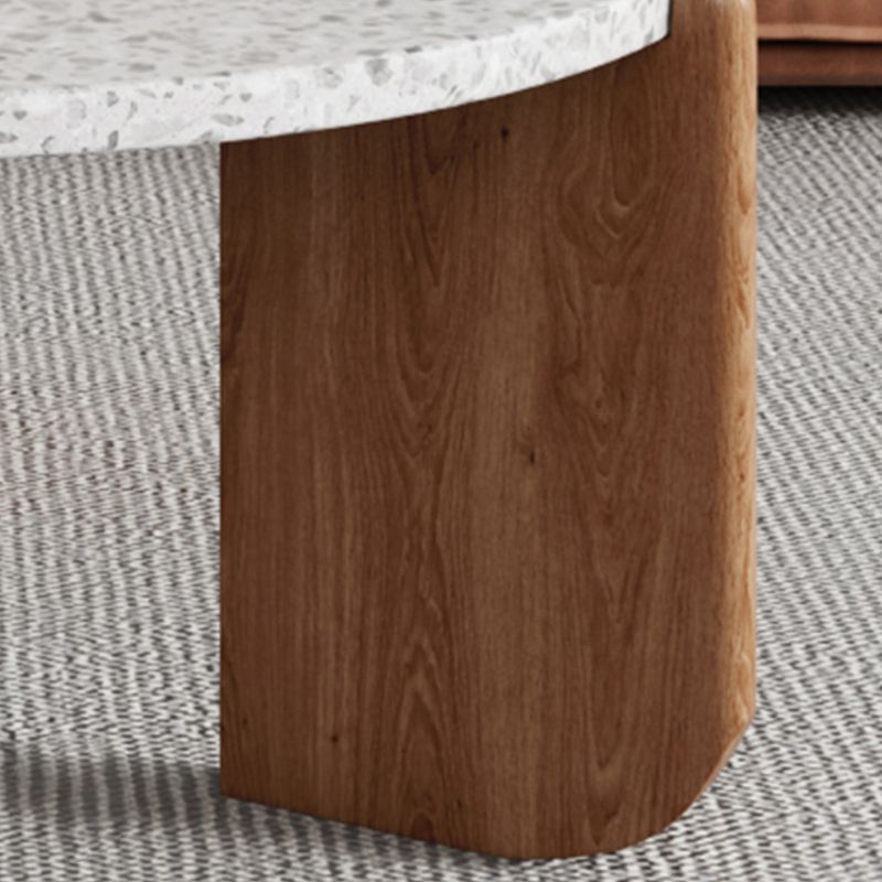 Tavolino contemporaneo rotondo in terrazzo 15,7 "h 1 tavolo da cocktail singolo