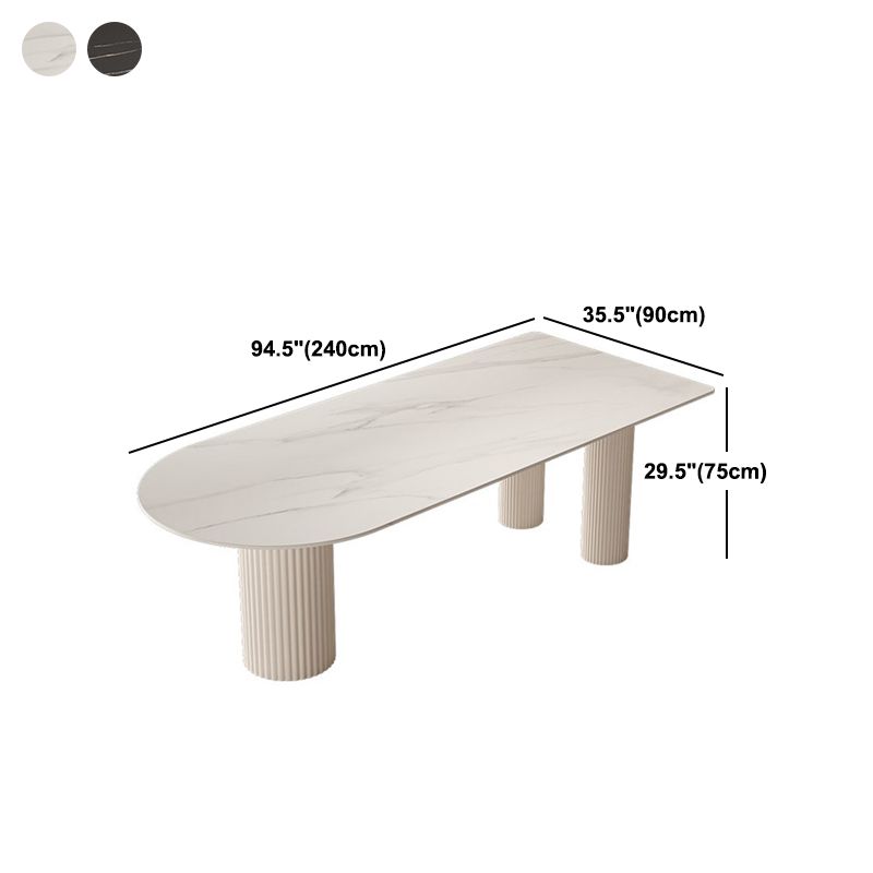 Contemporary Style Dining Table 3 Legs for Dining Room Kitchen Home Furniture