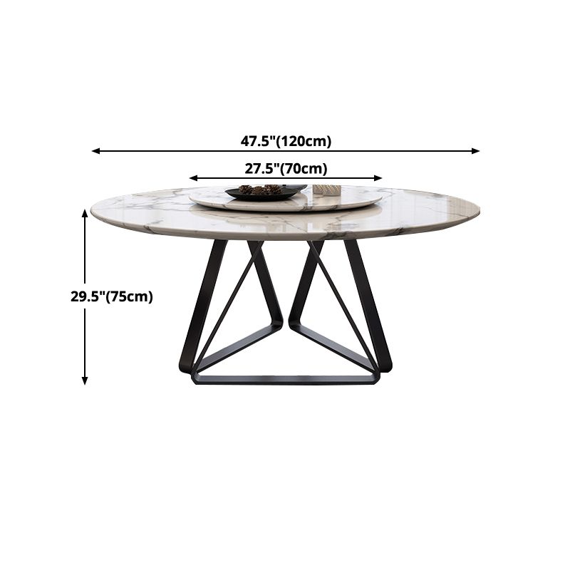 Marble Dining Table Traditional Luxury Round Dining Site Table with Turntable Clearhalo ' dining_table' 'Dining Tables & Seating' 'Dining Tables' 'furn' 'furn_dining_table' 'Furniture' 'furniture_dining_table' 'Kitchen & Dining Furniture' 'kitchen&dining_furn' 'kitchen' 'kitchen_dining_table' 1200x1200_f4f0f672-1aa5-45e1-8e49-1cb6a3657d5a