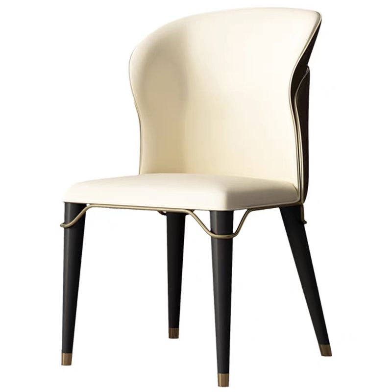 Minimalist Style Leather Dining Side Chairs Wingback Armless Chairs for Home Use Clearhalo ' kitchen&dining_furn' 'Dining Chairs' 'Dining Tables & Seating' 'dining_chair' 'furn' 'furn_dining_chair' 'Furniture' 'furniture_dining_chair' 'Kitchen & Dining Furniture' 'kitchen' 1200x1200_f4f14b33-3ff9-4481-8ed7-838d80a44232