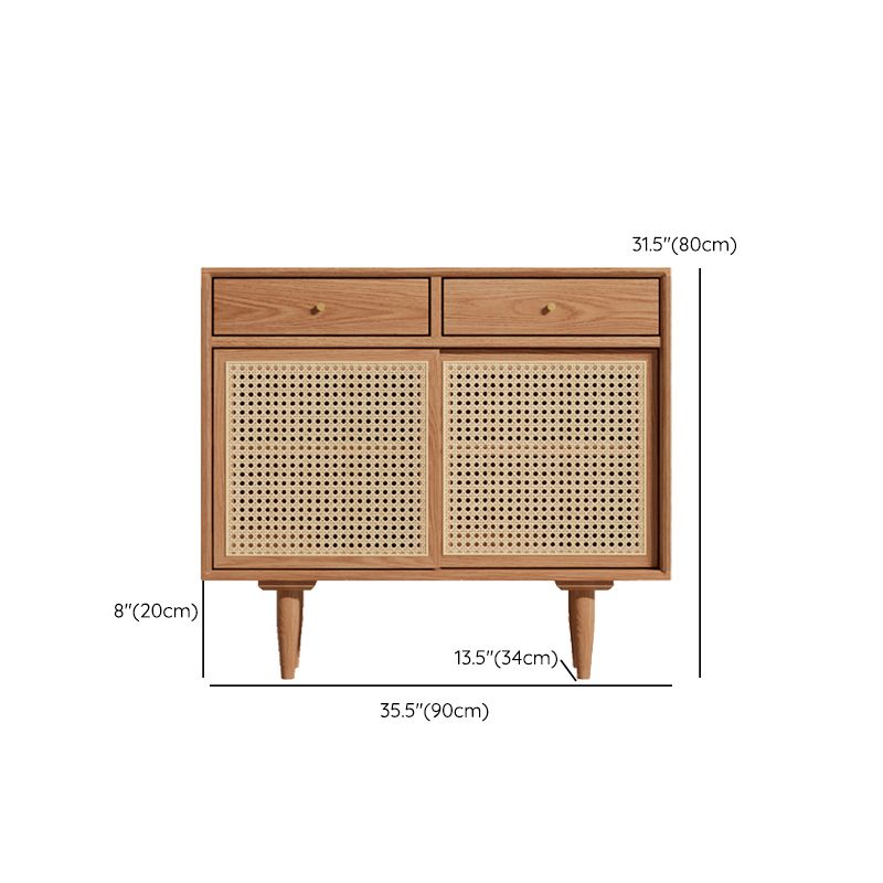Farmhouse Storage Sideboard Home Wooden Side Board with Sliding Door Clearhalo 'buffet_sideboard' 'Buffets & Sideboards' 'furn' 'furn_buffet_sideboard' 'Furniture' 'Kitchen & Dining Furniture' 1200x1200_f4f1aba1-d59d-400b-a185-1cb281394736