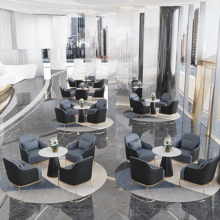 32.67" High Faux Leather Arm Chair Recessed Arms Accent Chair with Basic Four Leg Clearhalo 'Accent Chairs' 'accent_chairs' 'Chairs & Seating' 'furn' 'furn_accent_chairs' 'Furniture' 'Living Room Furniture' 1200x1200_f4f226d0-05ae-44b3-b199-d1d24cefcf07