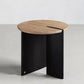 Round Brown Wooden Coffee Table Nordic 1 Single Cocktail Table