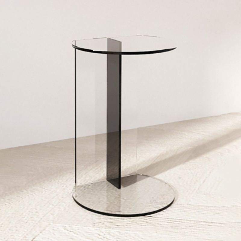 11" Wide Glam Side Table Sled Acrylic Clear Accent Side Table