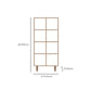 Contemporary Wooden Bookcase Standard Natural Bookshelf with Shelves
