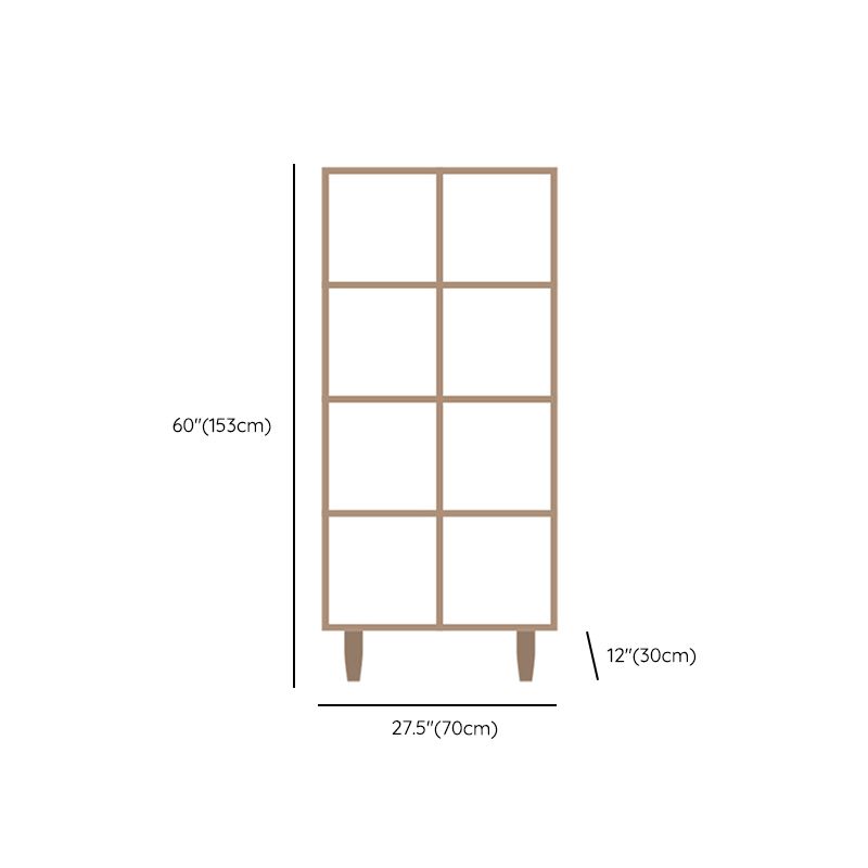 Contemporary Wooden Bookcase Standard Natural Bookshelf with Shelves
