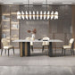 Glam Style Sintered Stone Dining Set Rectangle 1/4/5/6 Pieces Dining Set Clearhalo 'Dining Room Sets' 'Dining Tables & Seating' 'dining_room_set' 'furn' 'furn_dining_room_set' 'Furniture' 'Kitchen & Dining Furniture' 1200x1200_f4f6f4b1-6015-42c5-85c3-f3970773be93