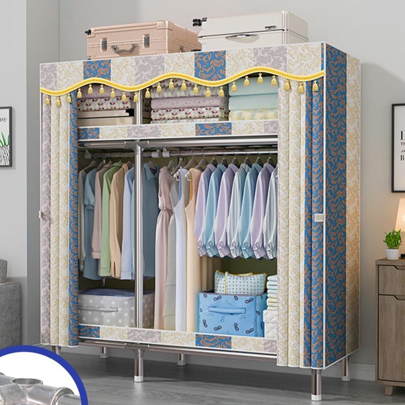 Contemporary Wardrobe Armoire Steel Wardrobe Closet with Legs