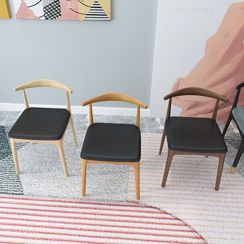 Industrial Design Faux Leather Side Chair Open Back Dining Side Chair Clearhalo 'Dining Chairs' 'Dining Tables & Seating' 'dining_chair' 'furn' 'furn_dining_chair' 'Furniture' 'furniture_dining_chair' 'Kitchen & Dining Furniture' 1200x1200_f4f8799c-d60f-47ee-b964-dc53f345be88