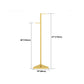 Metal Modern Coat Hanger Hanging Rail Coat Rack Entryway Kit in Gold
