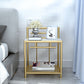 1 Shelf Glam Nightstand Metal Legs Included Night Table Open Storage ,23.6" Tall Clearhalo 'Bedroom Furniture' 'furn' 'furn_night_stand' 'Furniture' 'night_stand' 'Nightstands' 1200x1200_f4fa2a02-335d-4c3b-8b26-dc0ee4423fe8