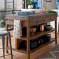 Home Dining Kitchen Island Table Wooden Legs Kitchen Island with Drawer