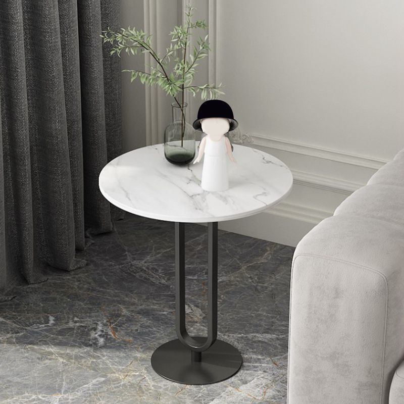 21.6" Tall Modern Round Slate Top Side Table Iron Pedestal End Table Clearhalo 'Coffee & Accent Tables' 'End & Side Tables' 'end_side_tables' 'furn' 'furn_end_side_tables' 'Furniture' 'Living Room Furniture' 1200x1200_f4fbeeed-28a1-410b-a64e-109e6a207786