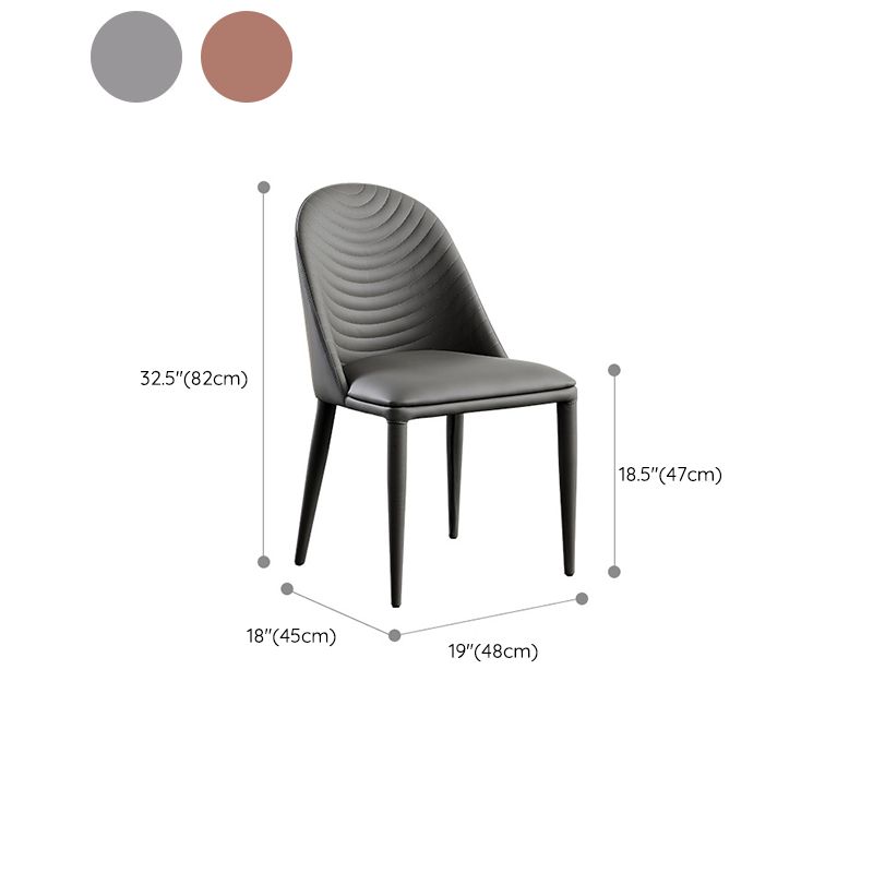 Dining Room Contemporary Dining Chair Upholstered Metal Legs Chair Clearhalo 'Dining Chairs' 'Dining Tables & Seating' 'dining_chair' 'furn' 'furn_dining_chair' 'Furniture' 'Kitchen & Dining Furniture' 1200x1200_f4fc71d1-20da-4a10-9c6e-261fc4f95f57