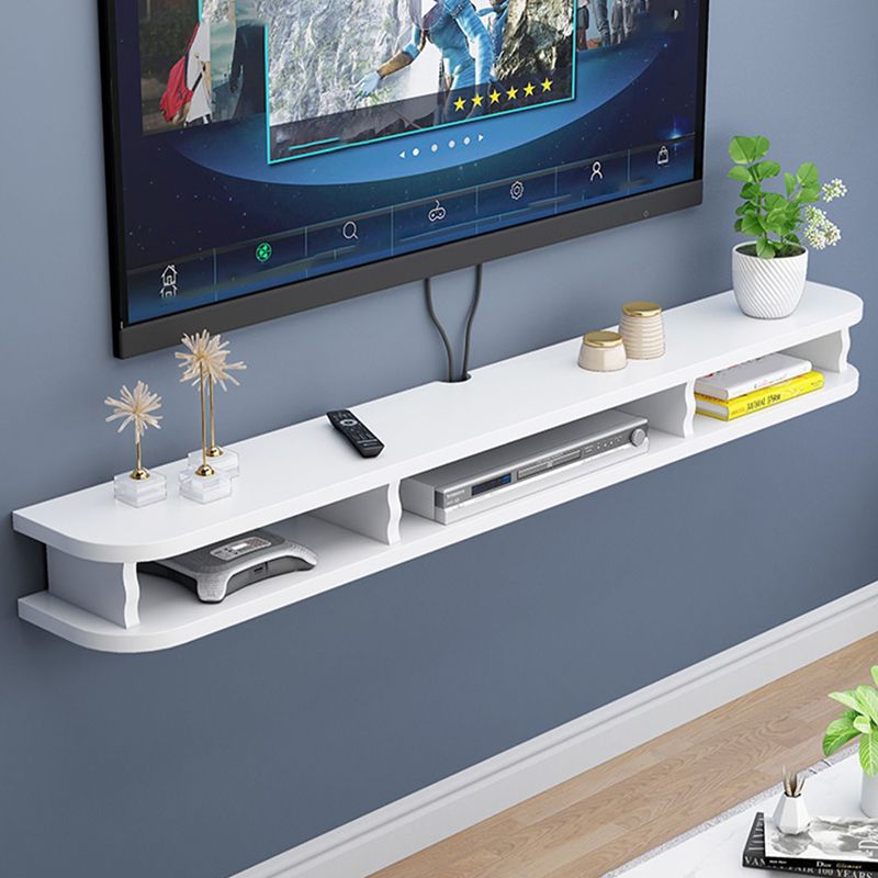 Floating TV Console with Open Storage , Faux Wood Media Console TV Stand , 8.7 - Inch D Clearhalo 'furn' 'furn_tv_stands_entertainment_centers' 'Furniture' 'Living Room Furniture' 'TV Stands & Entertainment Centers' 'TV Stands & Media Storage Furniture' 'tv_stands_entertainment_centers' 1200x1200_f4fcacc1-5649-4de7-ada6-3b9caac1ffc4