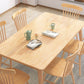 Rubber Wood Solid Wood Dining Table Set 1/2/5/7 Pieces Dining Set for Kitchen
