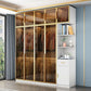 Modern Style Glass Wardrobe Bedroom Wardrobe Closet with Drawer Clearhalo 'Armoires & Wardrobes' 'armoires_wardrobes' 'Bedroom Furniture' 'furn' 'furn_armoires_wardrobes' 'Furniture' 1200x1200_f500cdf3-f554-4396-b2da-d29b4f560bb7