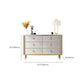 Classic Glam Double Dresser Stone Storage Chest with Metal Feet for Bedroom Clearhalo 'Bedroom Furniture' 'Dressers & Chests' 'dressers_chests' 'furn' 'furn_dressers_chests' 'Furniture' 1200x1200_f501b59b-9296-40c9-9aa2-f10df9a4e561