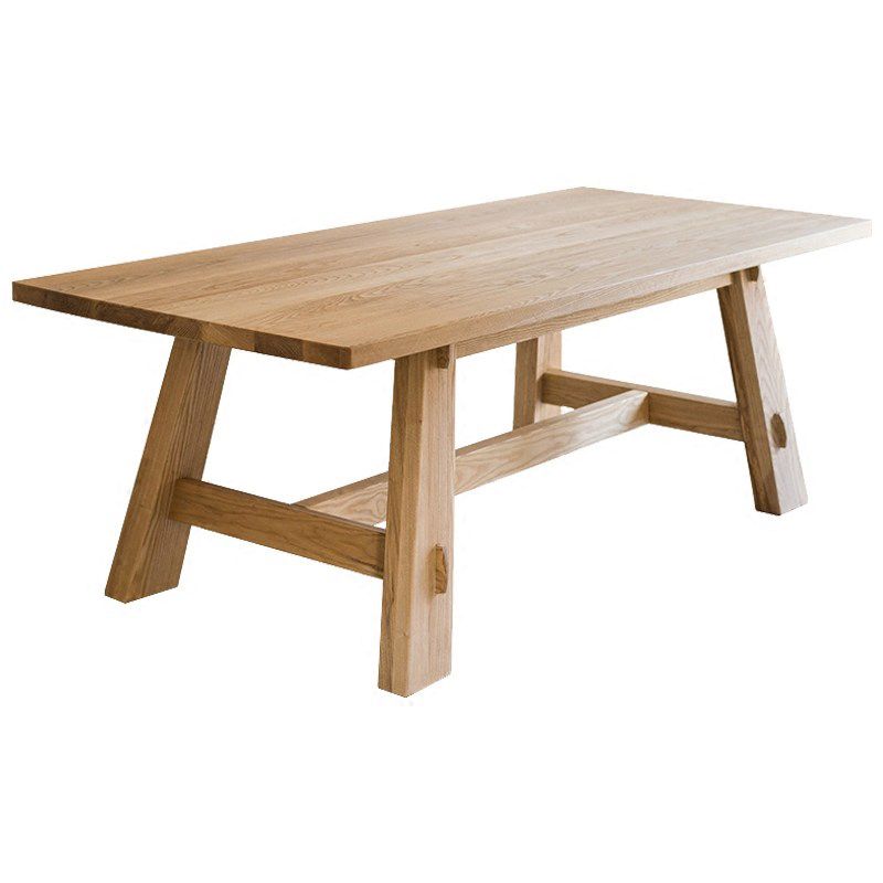 Moderne eettafel rechthoekige houten eettafel voor eetkamer