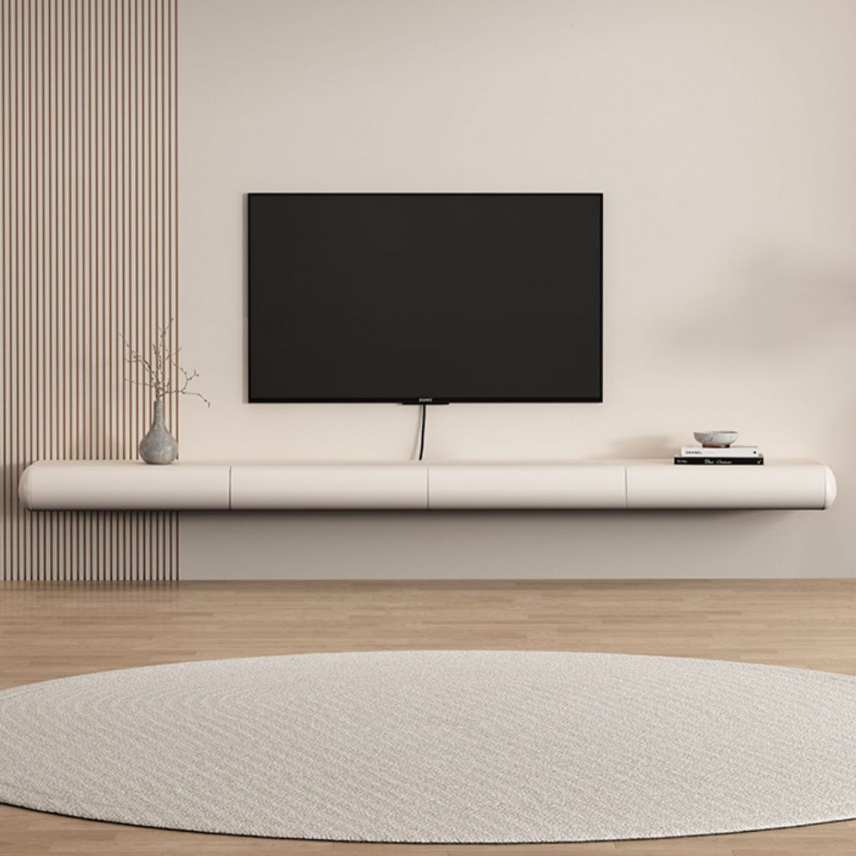 Wooden Media Console Wall Mounted TV Media Stand for Living Room Clearhalo 'furn' 'furn_tv_stands_entertainment_centers' 'Furniture' 'Living Room Furniture' 'TV Stands & Entertainment Centers' 'TV Stands & Media Storage Furniture' 'tv_stands_entertainment_centers' 1200x1200_f50251c0-84e2-4b32-9778-c3f530bee699