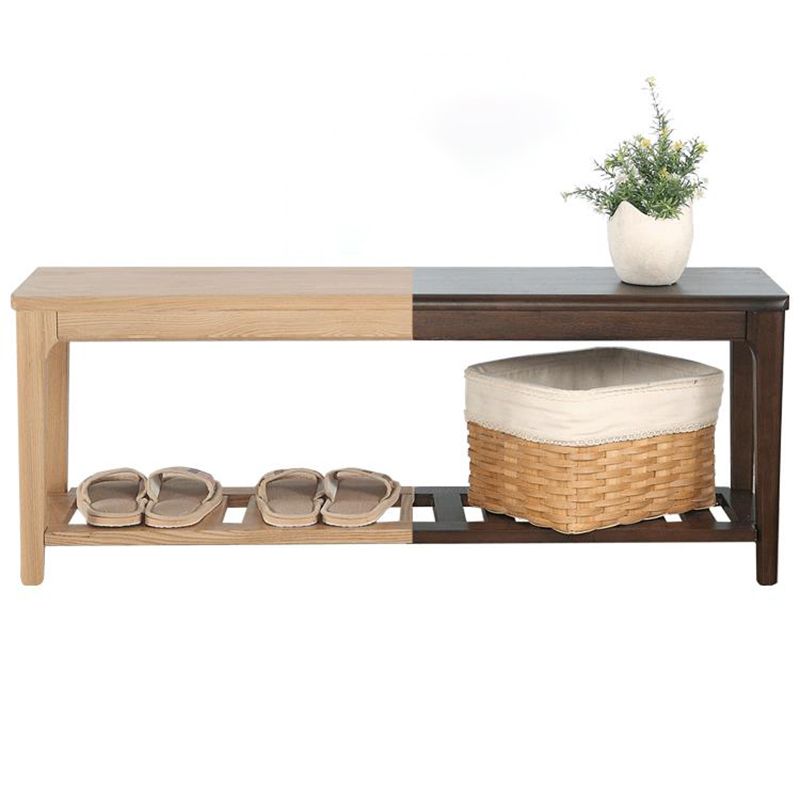Rectangle 11.8" Wide Seating Bench Solid Wood Entryway Bench Clearhalo 'Benches' 'Chairs & Seating' 'furn' 'furn_benches' 'Furniture' 'Living Room Furniture' 1200x1200_f502f6a1-fc63-4d28-9ffa-2c247b5d4b65