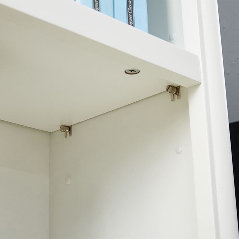 Contemporary Closed Back Bookshelf Standard Wooden Bookcase with Shelves