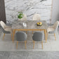 Modern 4 Legs Dining Table Stone Table for Dining Room Kitchen Clearhalo 'Dining Tables & Seating' 'Dining Tables' 'dining_table' 'furn' 'furn_dining_table' 'Furniture' 'Kitchen & Dining Furniture' 1200x1200_f505ef63-b632-42ce-9a69-293baf1ce3af