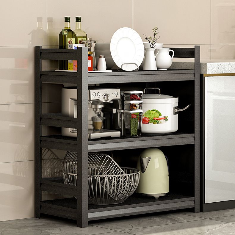 Modern Style Bookshelf 3-shelf Open Back Metal Bookcase for Home