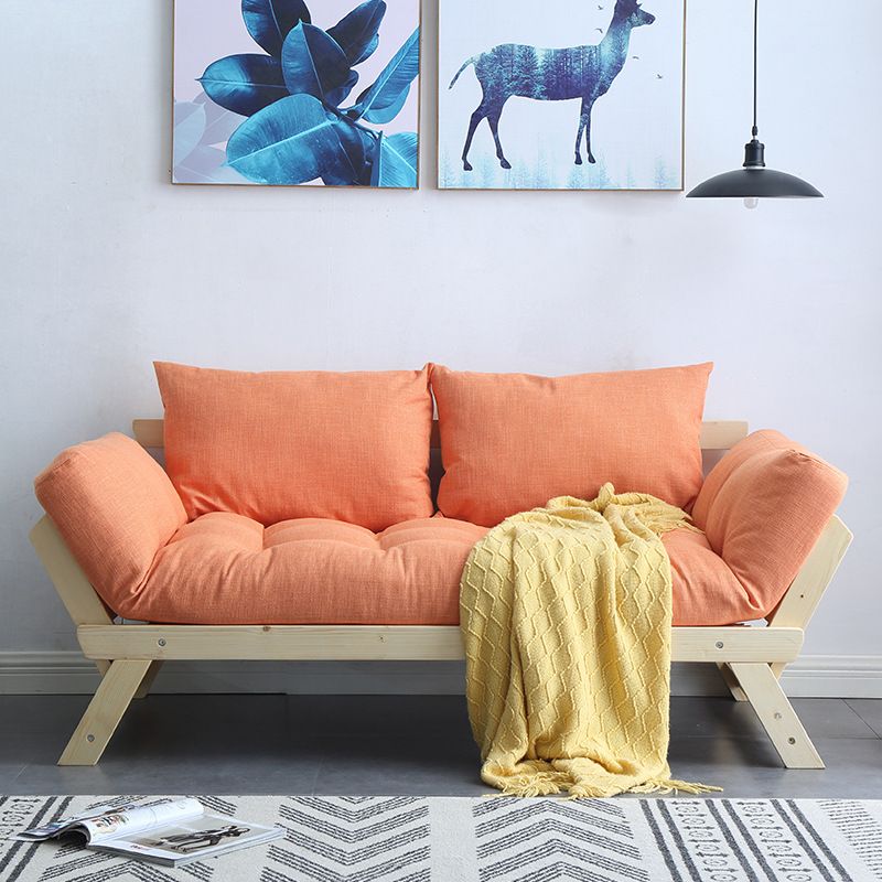 Modern Wood and Fabric Sofa Convertible Flared Arm Sofa for Living Room Clearhalo 'Furniture' 'furniture_sofas' 'kitchen' 'kitchen_sofas' 'Living Room Furniture' 'Sofa' 'sofas' 1200x1200_f507dd27-bf3f-4260-bc9a-36f8a40bc7a0