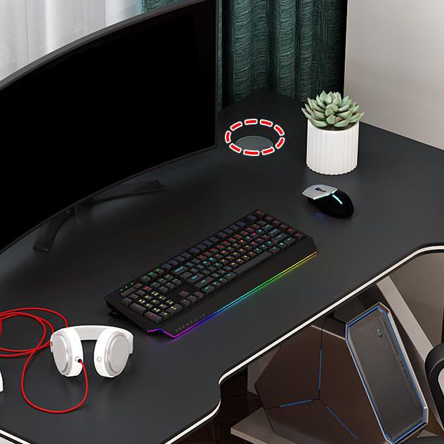 29 "H Contemporary Office Desk Antique Finish Computer Desk met metalen benen