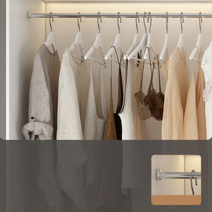 Modern White Wood Frame Wardrobe Armoire Freestanding Wardrobe with Soft Close Drawers Clearhalo 'Armoires & Wardrobes' 'armoires_wardrobes' 'Bedroom Furniture' 'furn' 'furn_armoires_wardrobes' 'Furniture' 1200x1200_f50886cc-7c4b-467d-862a-5521bbab45b6
