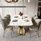 Metal Traditional Luxury Rectangle Table White Sintered Stone Table with Pedestal Clearhalo ' dining_table' 'Dining Tables & Seating' 'Dining Tables' 'furn' 'furn_dining_table' 'Furniture' 'furniture_dining_table' 'Kitchen & Dining Furniture' 'kitchen&dining_furn' 'kitchen' 'kitchen_dining_table' 1200x1200_f5093f33-00fe-468c-aa40-7446aa647810