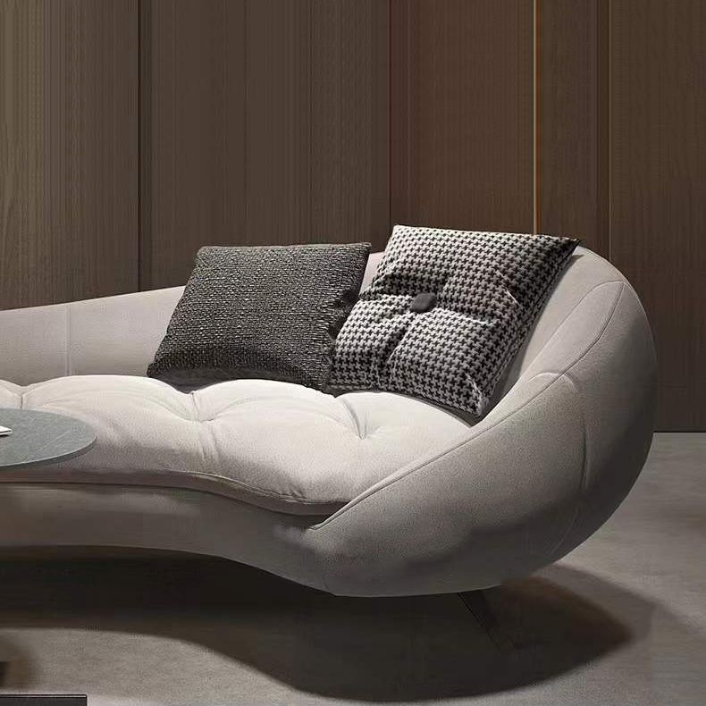 Modern Chaise Lounge Chair Light Grey Right-Arm Facing Chaise Clearhalo 'Chairs & Seating' 'Chaise Lounge' 'chaise_lounge' 'furn' 'furn_chaise_lounge' 'Furniture' 'Living Room Furniture' 1200x1200_f509c1db-3410-4ae5-a58d-7d7cfc8db289