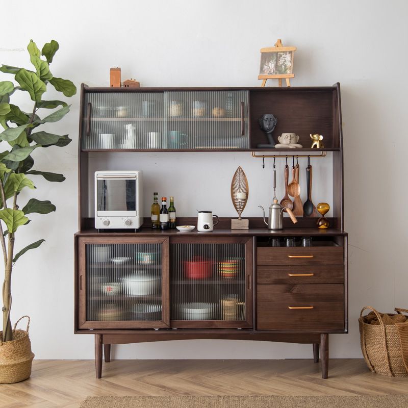 Moderno moderno mobile per porte di vetro a buffet per sala da pranzo