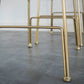 Glam Metallhocker gepolsterte Thekenhocker im matten Finish für Innenräume
