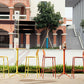 Industrial Outdoor Bar Height Table Metal Bar Table with Pedestal Clearhalo 'Bar Furniture' 'Bar Tables' 'bar_tables' 'furn' 'furn_bar_tables' 'Furniture' 'Kitchen & Dining Furniture' 1200x1200_f50cbb7c-d1d8-48c3-be83-d1a49487ed06
