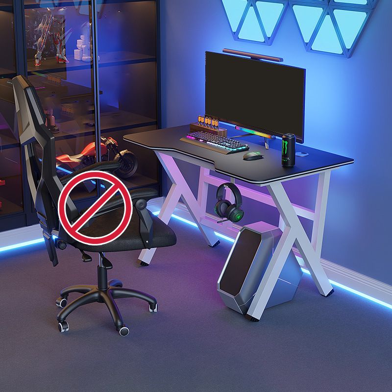 Cable Management Dormitory Gaming Desk Black Rectangular Computer Desk Clearhalo 'furn' 'furn_office_desk' 'Furniture' 'Office Desks' 'Office Furniture' 'office_desk' 1200x1200_f50d0b30-737e-4f1a-b74a-8f2f309d5d57