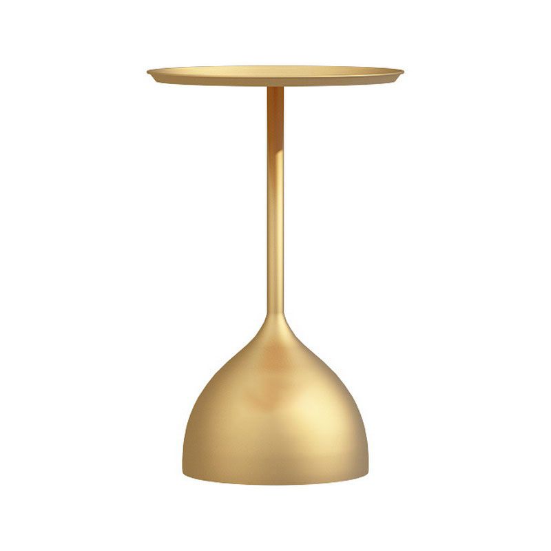 Mid-century Modern 24 " Tall Iron Pedestal End Table Round Tray Top Side Table