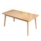 Rectangle Dining Site Table Rubberwood Solid Wood Furniture with 4 Legs