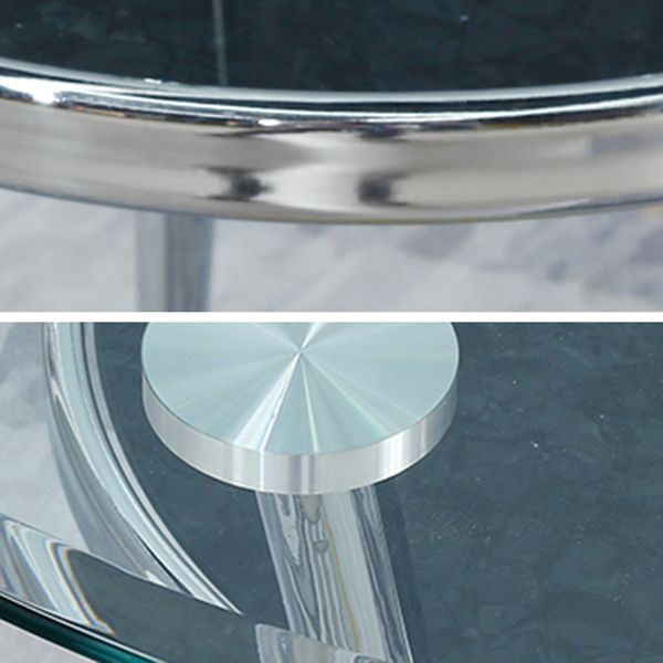 Tripod Base Dining Table Simple Glass-top Dining Table for Kitchen Home Clearhalo ' dining_table' 'Dining Tables & Seating' 'Dining Tables' 'furn' 'furn_dining_table' 'Furniture' 'furniture_dining_table' 'Kitchen & Dining Furniture' 'kitchen&dining_furn' 'kitchen' 'kitchen_dining_table' 1200x1200_f5116bb8-8420-4d09-b08d-8131710035fb