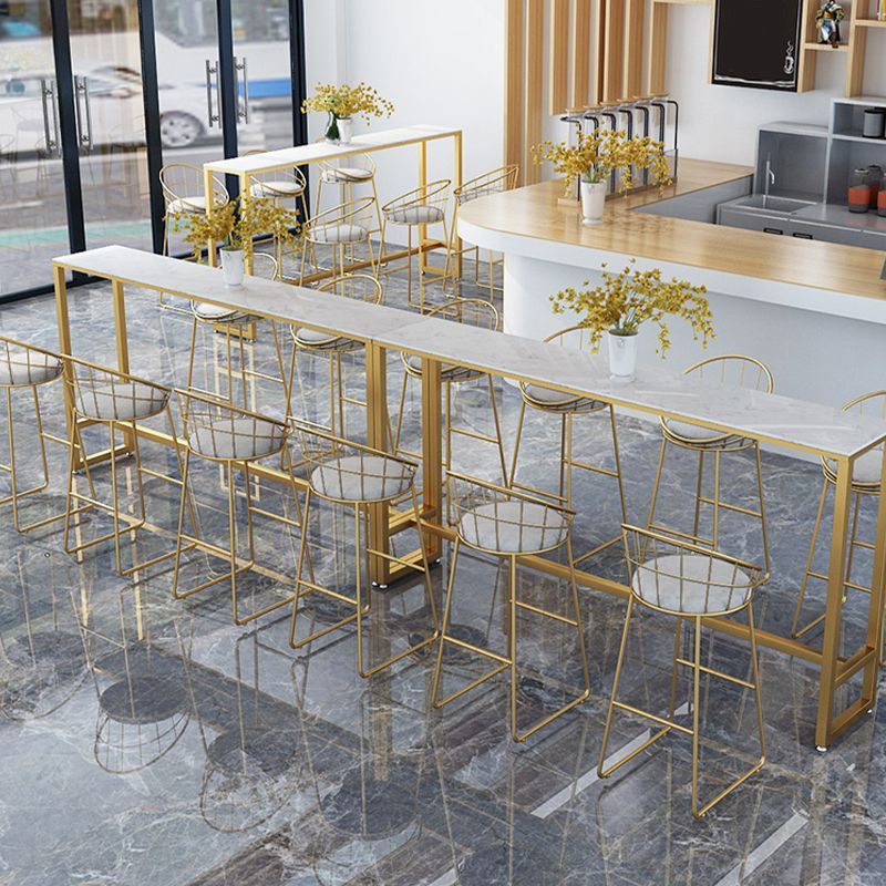 Glam Style Counter Stool Upholstered Low Back Bar Stool with Gold Frame Clearhalo 'Bar Furniture' 'Bar Stools' 'bar_stools' 'furn' 'furn_bar_stools' 'Furniture' 'Kitchen & Dining Furniture' 1200x1200_f5127b92-c96c-4017-bc32-bde9626ca51c