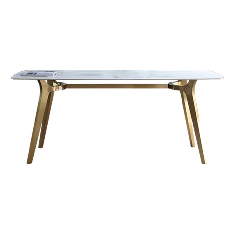 Traditional Luxury Dining Table Sintered Stone 4 Legs Table with Gold Frame Clearhalo ' dining_table' 'Dining Tables & Seating' 'Dining Tables' 'furn' 'furn_dining_table' 'Furniture' 'furniture_dining_table' 'Kitchen & Dining Furniture' 'kitchen&dining_furn' 'kitchen' 'kitchen_dining_table' 1200x1200_f5133095-5022-48f2-8462-f90355e2c97f