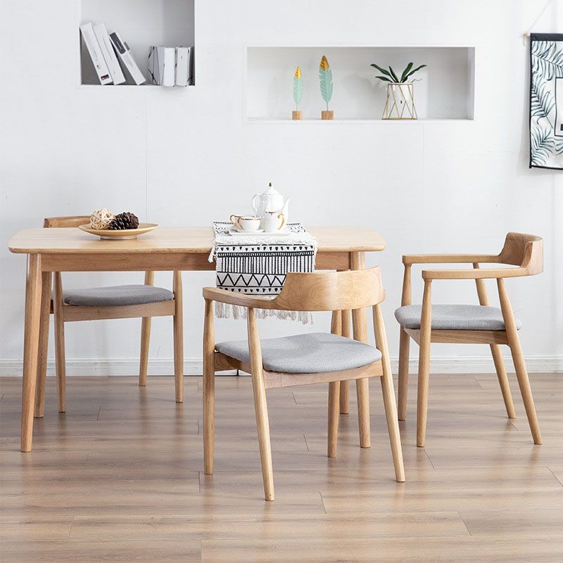 Traditional Style Open Back Chairs Dining Wooden Arm Chairs for Kitchen Clearhalo 'Dining Chairs' 'Dining Tables & Seating' 'dining_chair' 'Furniture' 'furniture_dining_chair' 'Kitchen & Dining Furniture' 1200x1200_f515f985-ba26-4ae4-baa0-9617007f4586