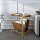 Rectangle Wood Top Side Table Iron Frame End Table with Magazine Holder Clearhalo 'Coffee & Accent Tables' 'End & Side Tables' 'end_side_tables' 'furn' 'furn_end_side_tables' 'Furniture' 'Living Room Furniture' 1200x1200_f516e8ea-bca5-4fe1-abbb-b4adb34d2f42