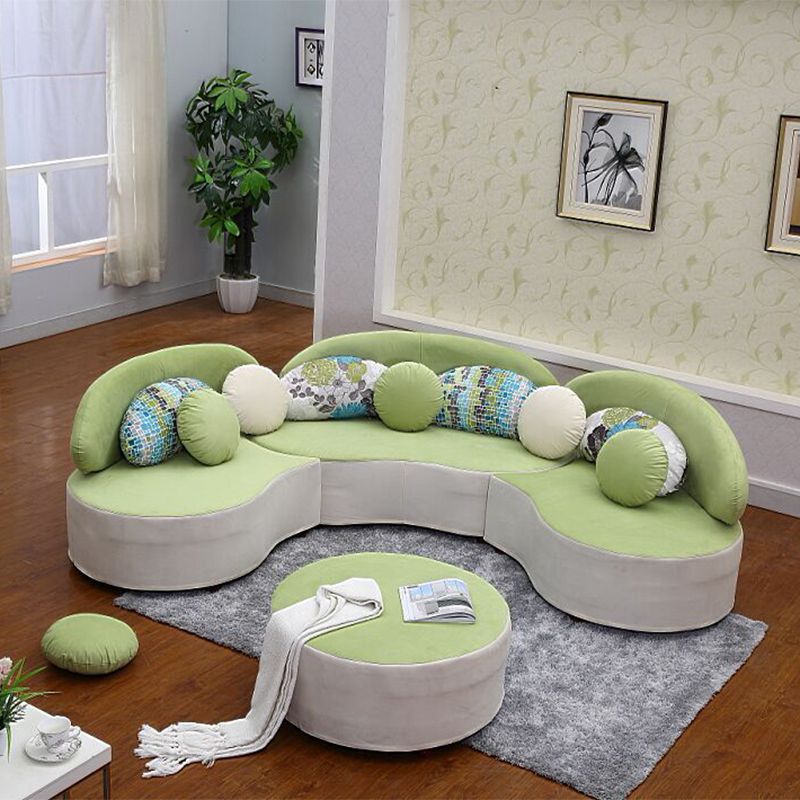 145.67"L x 35.43"W x 31.5"H Fabric Armless Sofa Adjustable Tight Back Sectionals Clearhalo 'furn' 'furn_sectionals' 'Furniture' 'furniture_sectionals' 'Living Room Furniture' 'Sectionals' 1200x1200_f5171cf3-cd23-496c-ae2c-c037b3acae91