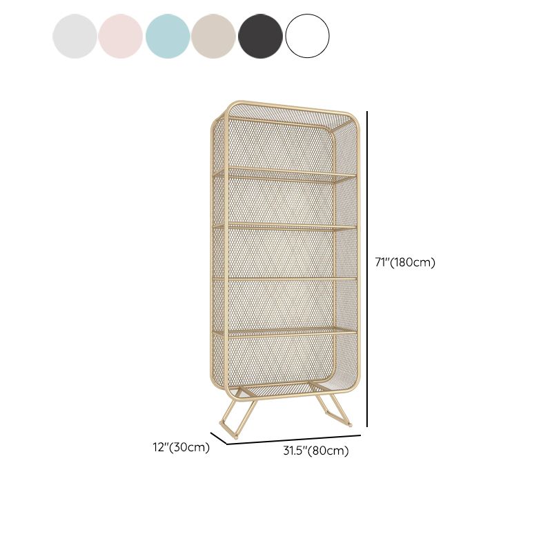 Estantería de estantería de metal contemporánea estantería estándar para sala de estudio