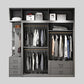 Modern Style Glass Wardrobe Gray Colour Soft Close Drawer Wardrobe Closet Clearhalo 'Armoires & Wardrobes' 'armoires_wardrobes' 'Bedroom Furniture' 'furn' 'furn_armoires_wardrobes' 'Furniture' 1200x1200_f518ccb0-bdc0-4f17-805f-ef2ef11db9a8
