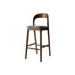 Scandinavian Dining Stools Solid Wood Bar Stools with Footrest